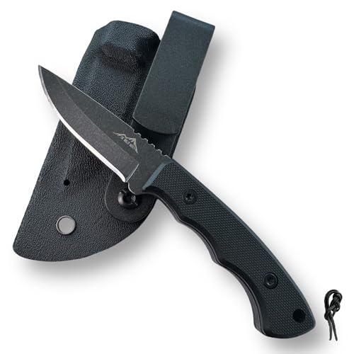 SK Wild Ones® Neck Knife Messer - Outdoor Neckknife Survival - Halskette Messer feststehende Klinge - Gürtelmesser mit G10 Griff - EDC Messer Outdoor Messer feststehend - 420 HC Edelstahl Lorni von SK Wild Ones