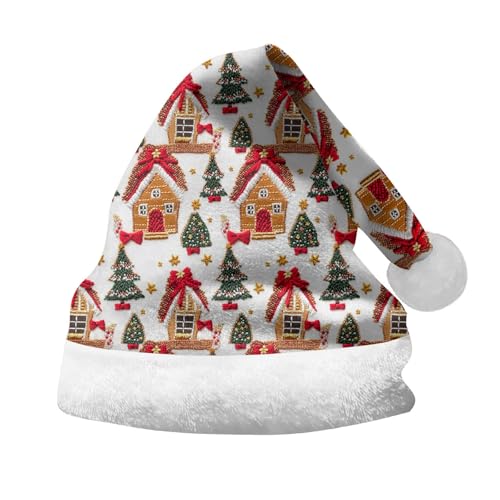 SKFLABOOF angebote des tages heute deal, Ein Stück Weihnachtsmützen Erwachsene Weihnachtsmann Mütze Weihnachtshüte Weihnachtsmütze Kinder Weihnachten Nikolausmütze Klein Mini Ziegelrot, M von SKFLABOOF