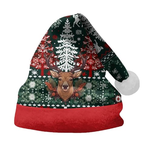 SKFLABOOF deals of the day, Ein Stück Nikolausmütze Erwachsene Weihnachtsmützen Lustige Mützen Klein Weihnachten Weihnachtsmann Mütze Accessoires Kinder B, S von SKFLABOOF