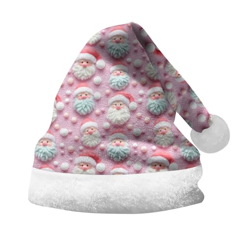 SKFLABOOF deals of the day, Ein Stück Weihnachtsmützen Erwachsene Weihnachtsmann Mütze Weihnachtshüte Weihnachtsmütze Kinder Weihnachten Nikolausmütze Klein Mini Hellgrün, M von SKFLABOOF