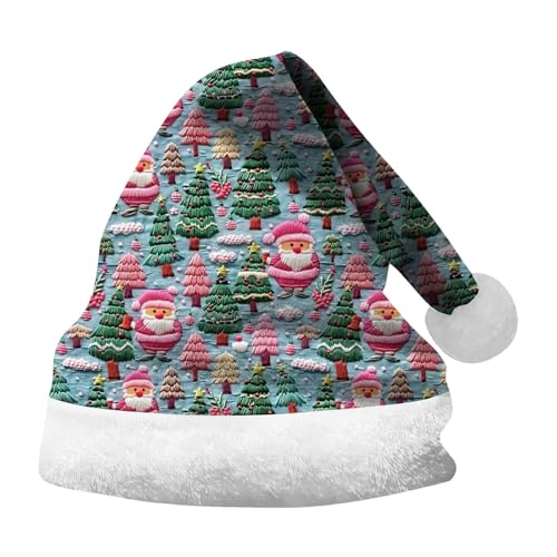 SKFLABOOF tagesangebote heute, Ein Stück Mütze Weihnachten Erwachsene Weihnacht Kinder Weihnachtsmann Weihnachtshüte Weihnachtsmützen Baby Nikolausmütze Kopfschmuck Rosa, S von SKFLABOOF