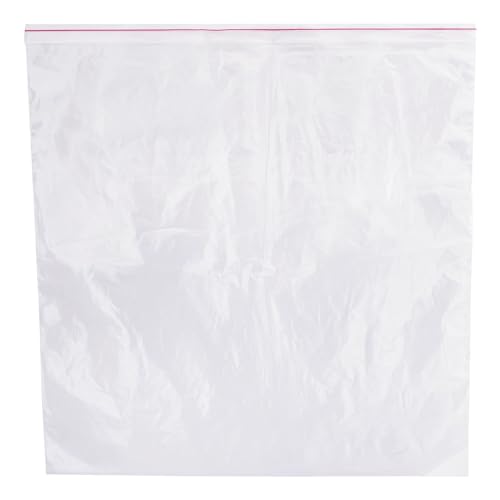 SKIR'CO (100 Stück) Zip Lock Beutel 55 x 55 cm, wiederverschließbare Plastiktüten, Ziplock Klar Plastiktüten, Plastiktüten Lebensmittelbeutel von SKIR'CO