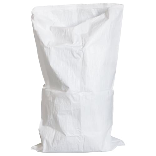 SKIR'CO (5 Stück) weiße PP-Gewebesäcke 45 x 60 cm, Polypropylen-Beutel mit Polyethylen-Auskleidung, Bauschutt, Müllentsorgungssäcke von SKIR'CO