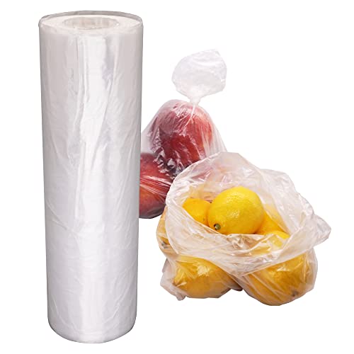 SKIR'CO (600 Stück) Klar Plastiktüten 25x40 cm Lebensmittelecht HDPE Lebensmittelverpackungsbeutel Theke Polyethylen Beutel auf Rolle Gefrierbeutel Foliensack Kunststoffsack von SKIR'CO