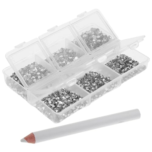 SKISUNO 1 Set Strass-nagelsteine ​​mit Stift, Flache Rückseite, 3d-strasssteine ​​für Nägel, Mini-nagel-strasssteine, Glitzernde Nagelkristalle, Nageldekorationen Für Nail-art-charms von SKISUNO