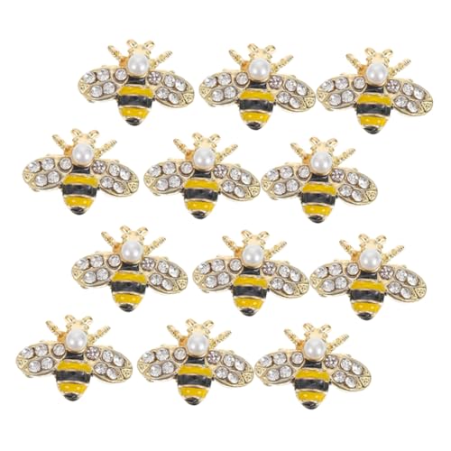 SKISUNO 12pcs Bienennagelkunstzubehör Nagel Charms Frühling Nagelaufkleber Bienen-nagel-charms Biene Diy-anhänger Nagelkunstaufkleber Nagelkunst- Charms Für Nageldesign Strass von SKISUNO