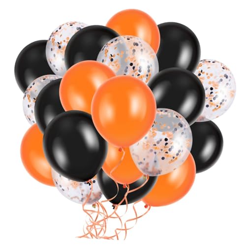 SKISUNO 15 Stück Halloween Luftballons Verschiedenen Farben Latexballons Für Geburtstags Und Festtagdeko Inklusive Pilzdesign Und Vielseitigen Verzierungsmöglichkeiten Für Jede von SKISUNO