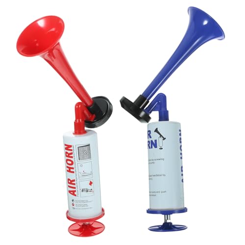 SKISUNO Handheld Air Horn Rote Und Blaue Sport Hupen Für Fußball Veranstaltungen Und Feiern Lautstarke Signalhörner Für Boot Und Sportevents von SKISUNO