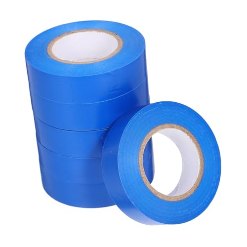 SKISUNO 6 Rollen Isolierband Buntes Klebeband Farbiges Klebeband Dichtungsband Kabelbaum Klebeband Elektrisches Band Kabelband Umwickeln Drahtband Isolierbänder Hochtemperaturband Pvc Blue von SKISUNO