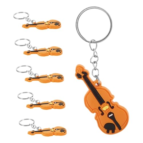 SKISUNO 6 Stück Geigenzubehör Schlüsselanhänger Dekor Tasche Hängende Dekore Instrumenten Schlüsselanhänger Geigen Schlüsselanhänger Hängender Anhänger Hängender Musikinstrument von SKISUNO