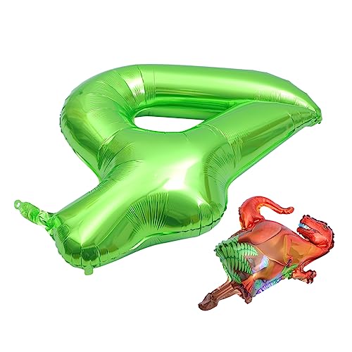 SKISUNO Aluminiumfolie-ballons Kreativer Dinosaurier-thematischer Ziffer-ballon-partei-liefert von SKISUNO