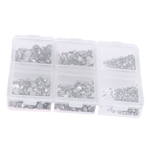 SKISUNO Flacher Boden Bohrer Für Nagelkunst 1 Box Mit Schwarzem Glas Strass Und Pailletten Für Kreative Maniküre Ideales Zubehör Für Nageldesign Und Nail Art von SKISUNO