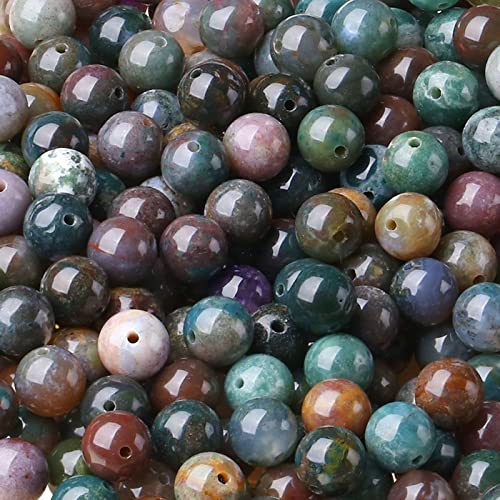 Indischer Achat, 6 mm, natürlich, rund, lose Edelsteine, zum Basteln, für Armbänder, Halsketten, Ohrringe, Schmuckherstellung, Polieren, echte Steine, Perlen, Kristall, 96 Stück, 2 Stränge, 32 Indischer Achat, 6 mm, natürlich, rund, lose Edelsteine, zum Basteln, für Armbänder, Halsketten, Ohrringe, Schmuckherstellung, Polieren, echte Steine, Perlen, Kristall, 96 Stück, 2 Stränge, 32 von SKKIKHYBPO