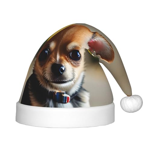 SKKNT Weihnachtsmütze mit Chihuahua-Motiv, Uni, für den Außenbereich, Weihnachtsfeiern, Geschenk, Urlaub von SKKNT