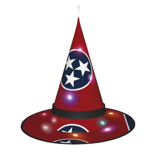 Tennessee Hexenhut mit Staatsflagge, Halloween, Weihnachtsfeiern, Hexenhüte für Kostüme, Halloween-Dekoration von SKKNT