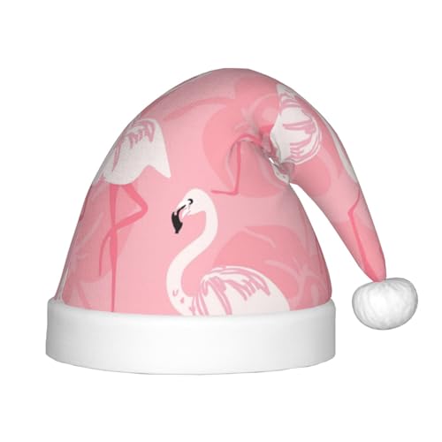 Weihnachtsmütze mit Flamingo-Motiv und Palmblättern, Uni, für den Außenbereich, Weihnachtsfeiern, Geschenk, Urlaub von SKKNT