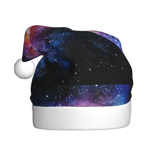 Weihnachtsmütze mit Galaxie-Motiv im Universum, für Erwachsene, Weihnachtsmannmütze, Weihnachtsmannmütze, Party-Zubehör, Weihnachten, Outdoor-Party von SKKNT