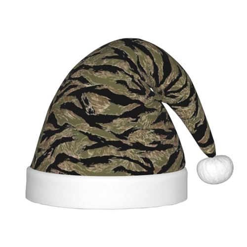 Weihnachtsmütze mit Tigerstreifen, Camouflage-Druck, Uni, für den Außenbereich, Weihnachten, Partys, Geschenk, Urlaub von SKKNT