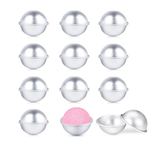 12-teiliges Set DIY Metall-Badebombenformen in 1 Größe, 24 Stück, für Geschenke und zum Basteln Ihrer eigenen Sprudeln, 4,5 cm von SKYPRO