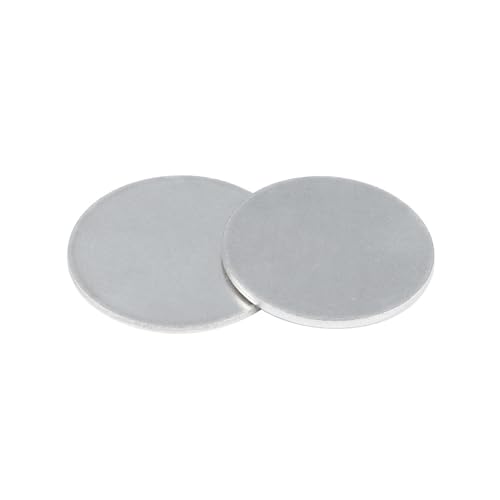 304 Edelstahlscheibe, 1,5 mm dick, runde Metallplatten, blanko, Metall-Stanzplatten für Handwerk, Metallstempeln und DIY-Schmuckherstellung, Durchmesser 80 mm, 2 Stück von SKYPRO