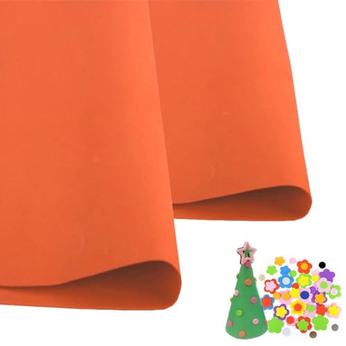 EVA-Schaumstoffplatten, für Cosplay, EVA-Schaum, 1 mm dick, 50 x 50 cm, 2 Stück, Orange / Rot von SKYPRO