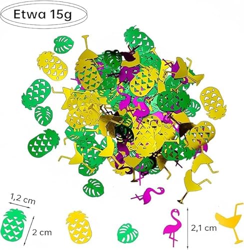 30 G Konfetti Im Hawaiianischen Stil, Ananas, Kokospalme, Flamingo-Konfetti, Pailletten-Konfetti, Stranddekoration, Hawaiianische Party-Dekoration von SLAXJNE