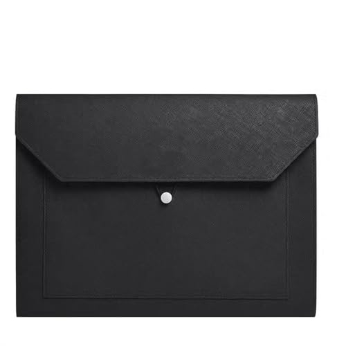 Aktenordner aus Leder A4 Aktentasche Informationen Sachversicherung Auto Kaufvertrag Rechnung Archiv Tasche(Black) von SLEDEZ