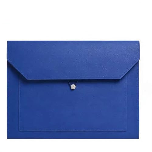 Aktenordner aus Leder A4 Aktentasche Informationen Sachversicherung Auto Kaufvertrag Rechnung Archiv Tasche(Blue) von SLEDEZ