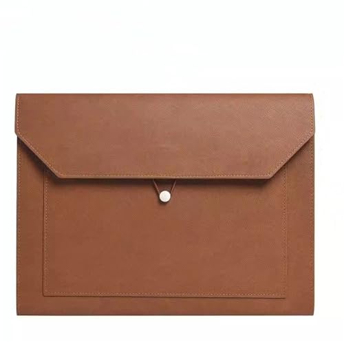 Aktenordner aus Leder A4 Aktentasche Informationen Sachversicherung Auto Kaufvertrag Rechnung Archiv Tasche(Brown) von SLEDEZ