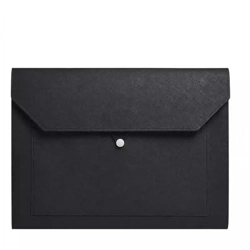 Aktenordner aus Leder Aktentasche aus Leder, Informationen, Verträge, Rechnungen, Archivtasche(Black) von SLEDEZ