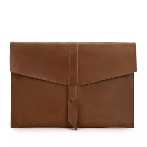 Aktenordner aus Leder Aktentasche aus Leder, Ressourcenschutztasche, Handaktentasche(Brown) von SLEDEZ