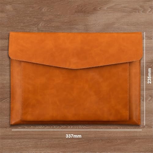 Aktenordner aus Leder Doppellagige Informationsarchivtasche, A4-Dateitasche(Brown) von SLEDEZ