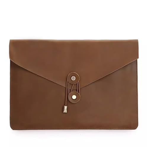 Aktenordner aus Leder Leder Vintage Aktentasche Leder Clutch Aktentasche(Brown) von SLEDEZ