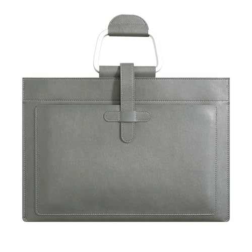 Aktenordner aus Leder Multifunktionaler Handtaschen-Ticket-Organizer(Gray) von SLEDEZ