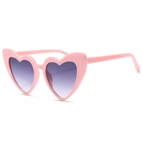 SLEDEZ Partybrille Damen-Selfie-Sonnenbrille in Herzform, pfirsichfarbene Herz-Sonnenbrille(Colour 1) von SLEDEZ