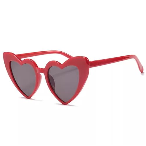 SLEDEZ Partybrille Damen-Selfie-Sonnenbrille in Herzform, pfirsichfarbene Herz-Sonnenbrille(Colour 2) von SLEDEZ