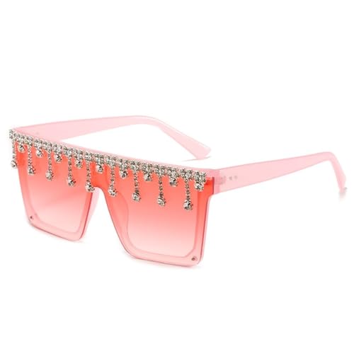 SLEDEZ Partybrille Diamant-Sonnenbrille, personalisierte randlose Sonnenbrille(Pink) von SLEDEZ