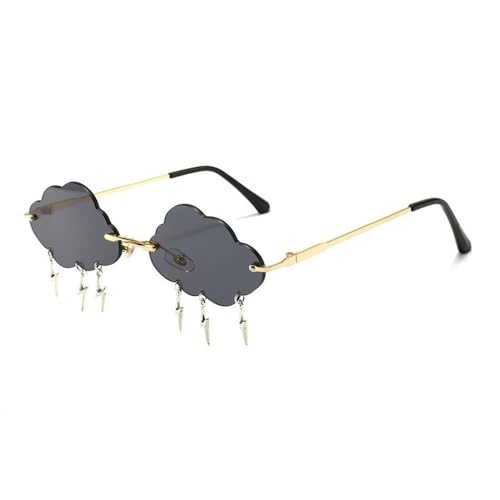 SLEDEZ Partybrille Schrullige Sonnenbrille mit Wolken-Blitz-Dekoration(Colour 7) von SLEDEZ