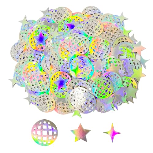 SLEEKEE 200 Stück Glitzer-Disco-Kugel-Konfetti, Vintage-Glitzer-Konfetti, Geburtstagsparty-Konfetti, Tischdekorations-Konfetti, DIY-Dekorations-Konfetti SLEEKEE 200 Stück Glitzer-Disco-Kugel-Konfetti, Vintage-Glitzer-Konfetti, Geburtstagsparty-Konfetti, Tischdekorations-Konfetti, DIY-Dekorations-Konfetti von SLEEKEE