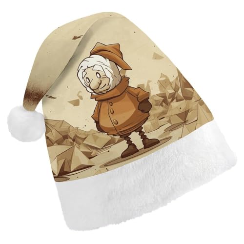 Weihnachtsmütze für Erwachsene, bequeme Weihnachtsmütze, Weihnachtsmütze, Cartoon-Charaktere, bedruckte Weihnachtsmützen für Unisex von SLKMHFT