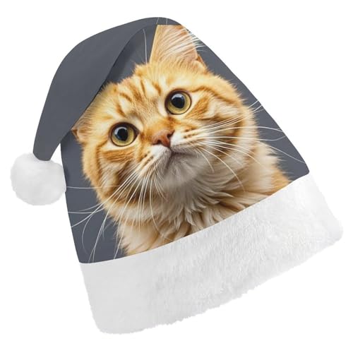 Weihnachtsmütze für Erwachsene, bequeme Weihnachtsmütze, Weihnachtsmütze, Katzen, bedruckte Weihnachtsmützen für Unisex von SLKMHFT