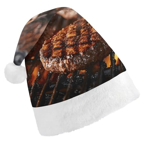 Weihnachtsmütze für Erwachsene, bequeme Weihnachtsmütze, Weihnachtsmütze, Rauchgrau vom Grill, bedruckte Weihnachtsmützen für Unisex von SLKMHFT