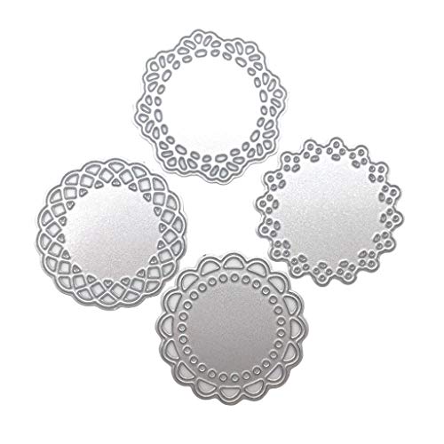 4 Stück/Set runde Spitzen-Stanzformen für Deckchen, Prägeschablonen für Scrapbooking, Verzierungen 4 Stück/Set runde Spitzen-Stanzformen für Deckchen, Prägeschablonen für Scrapbooking, Verzierungen von SLXLYH
