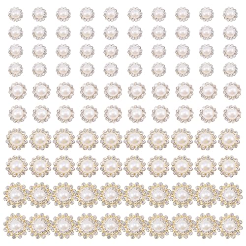 Blumen-Strasssteine zum Aufnähen, verschiedene Größen, Kristall, flache Rückseite, für Kleidung, Kleider, Schuhe, Taschen, Dekoration, 100 Stück Blumen-Strasssteine zum Aufnähen, verschiedene Größen, Kristall, flache Rückseite, für Kleidung, Kleider, Schuhe, Taschen, Dekoration, 100 Stück von SLXLYH