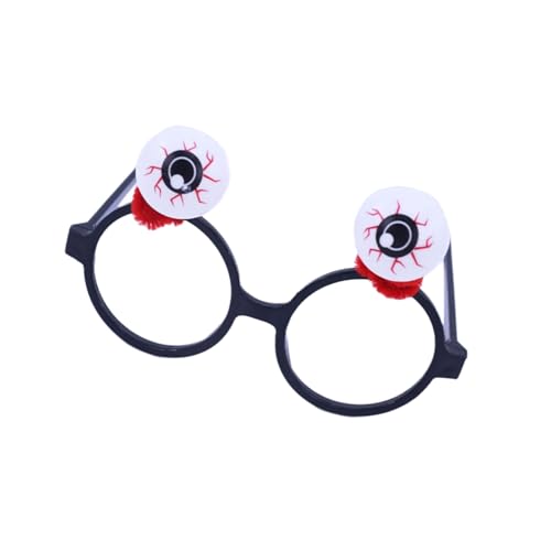 SLXLYH Lustige Halloween-Brille, Streich-Augapfel-Brille, Cosplay-Requisiten, Party-Dekoration, Neuheit, Brille, Festival, Kostüm, Requisiten (rot) von SLXLYH