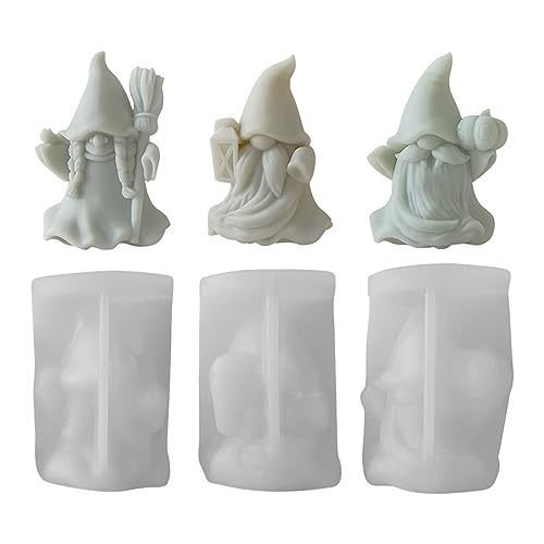 SLXLYH Silikonformen, Halloween-Zwergharz, Gips, Ornament-Form, einzigartige 3D-Silikonformen, Gesichtslose Zwerg-Silikonformen, Urlaubsdekorationen für Familie (Set) von SLXLYH