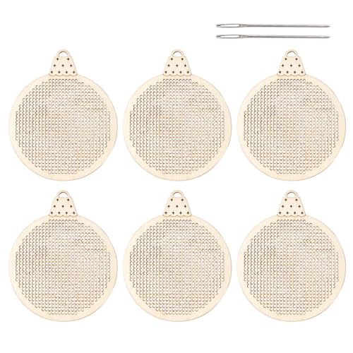 SLXLYH Weihnachts-Holzstich-Set, Weihnachtsbaumschmuck, Weihnachtsdekorationen für Bastelprojekte von SLXLYH