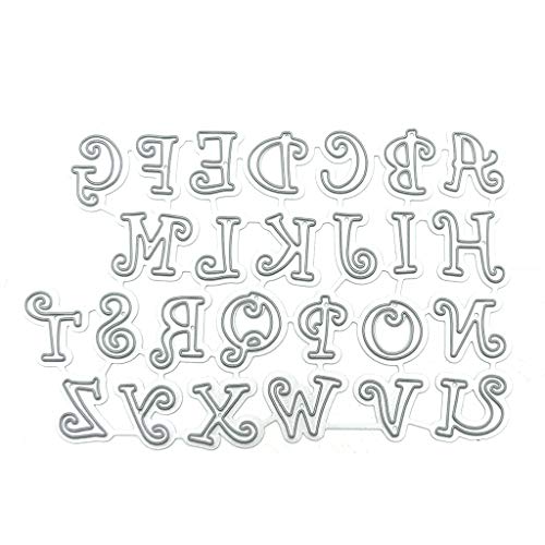 Spitzen-Stanzformen, Prägeschablone für Scrapbooking, Prägung, Papier, Kartenherstellung, 26 Stück, englische Buchstaben Spitzen-Stanzformen, Prägeschablone für Scrapbooking, Prägung, Papier, Kartenherstellung, 26 Stück, englische Buchstaben von SLXLYH