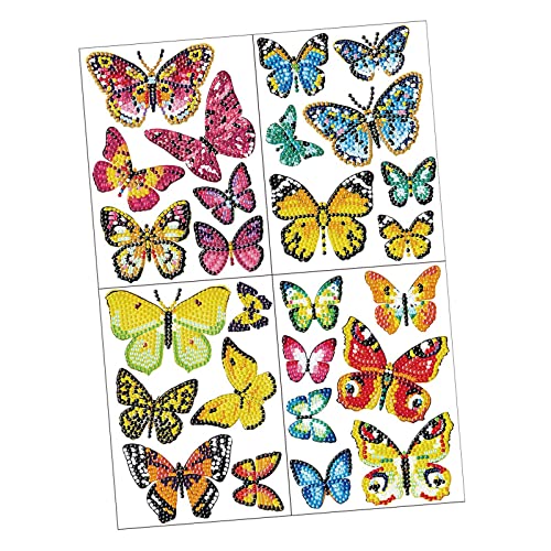 SM SunniMix 5D DIY Diamond Painting Sticker Set Handwerk für Stifthalter Tür Geburtstag Anfänger, Schmetterling von SM SunniMix