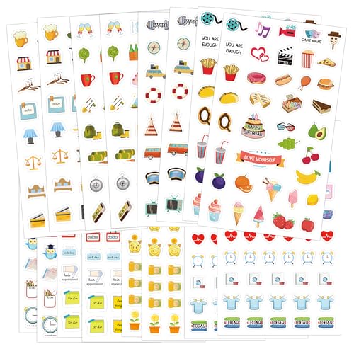 Daily Planners Stickers Everyday Essentials Planner Stickers Monthly Weekly Daily Planner Stickers for Journals and Calendars Decorating, Planning, Crafts von SMARSTICKER